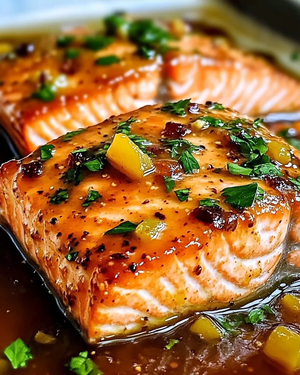 Aprikosen-Dijon-Glasierte Lachs für schnelle Abende