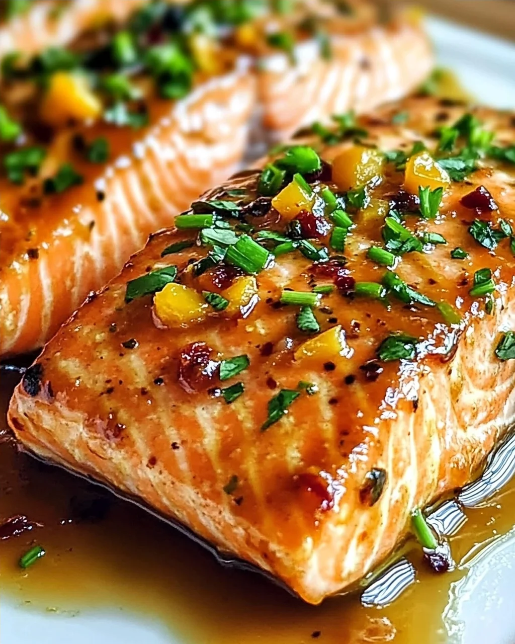 Aprikosen-Dijon-Glasierte Lachs für schnelle Abende