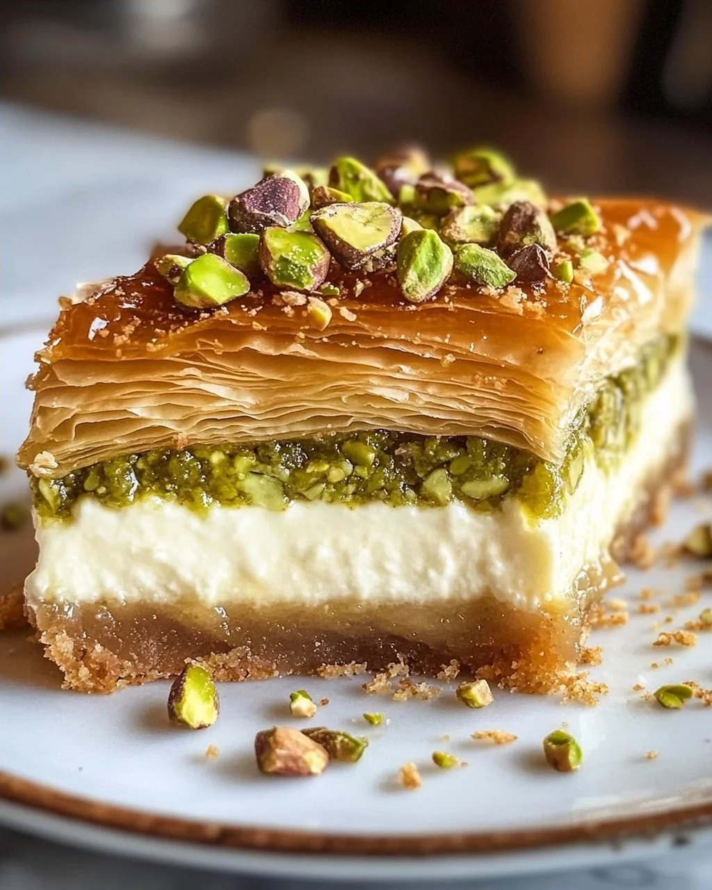 Baklava Pistazien Cheesecake – Ein unwiderstehlicher Genuss!