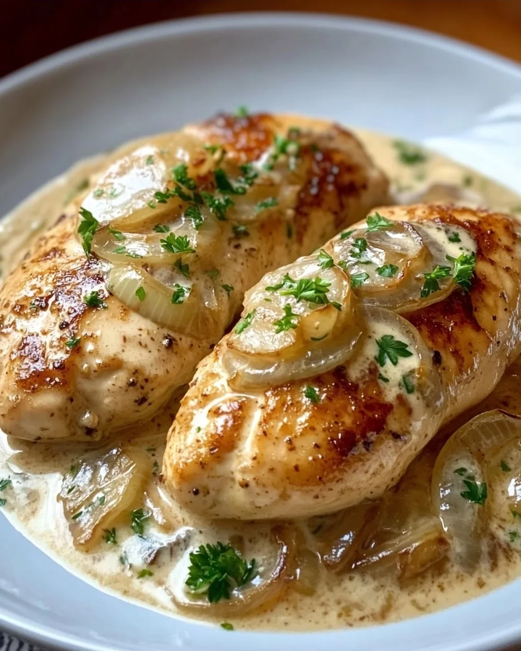 Bestes Zwiebel Sahne Hähnchen Rezept – Einfach & Cremig!