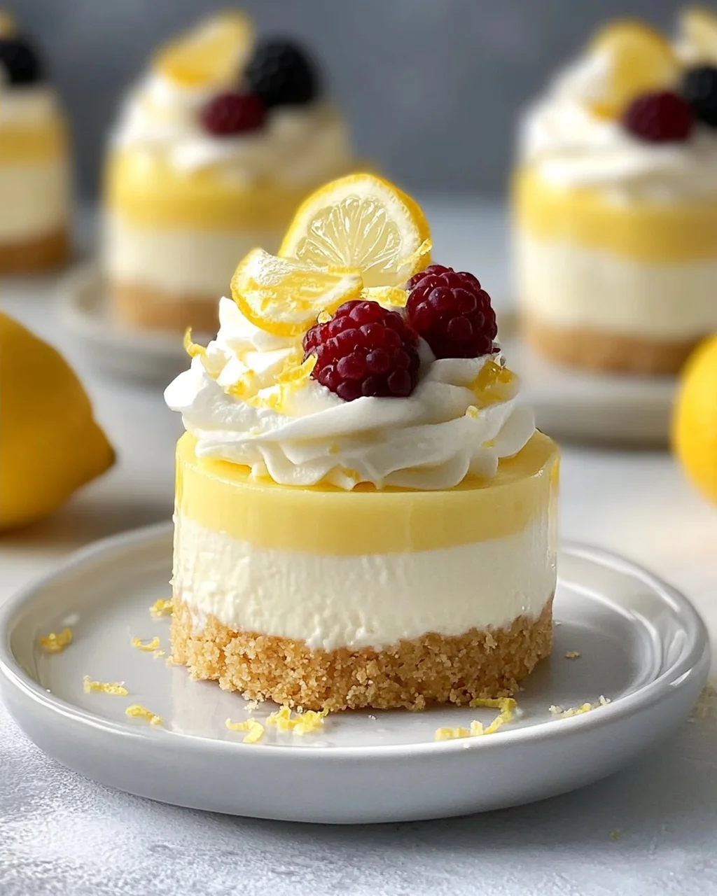 Cremige Zitronen Mousse Käsekuchen Törtchen – Ein Genuss!