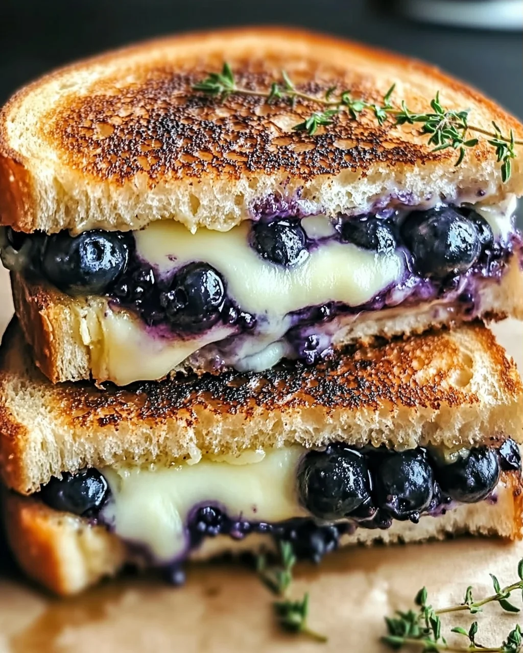 Crispy Blaubeer-Toastkäse für ein Geschmackserlebnis