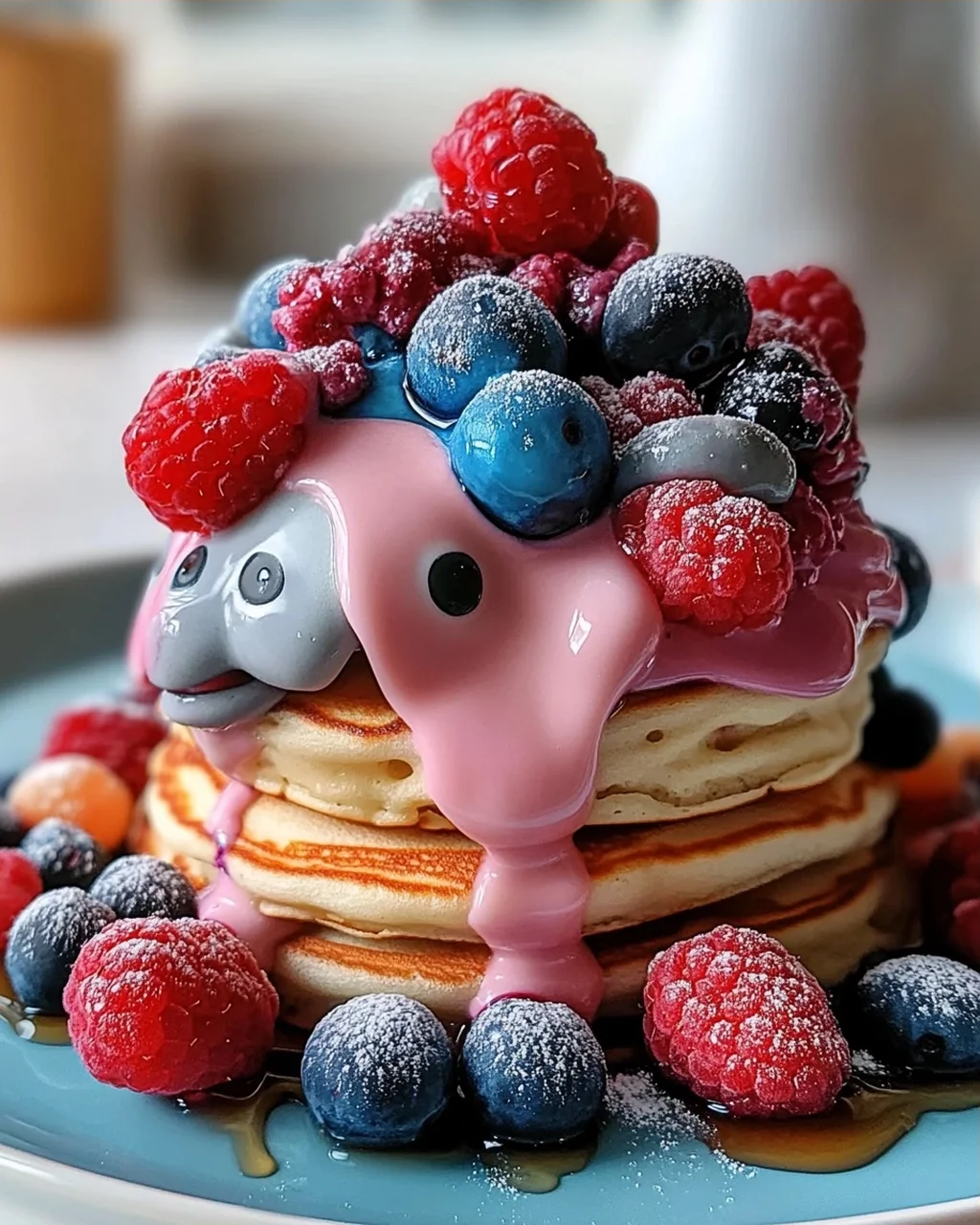 Dumbo fliegende Elefanten-Pfannkuchen für fröhliche Frühstücke