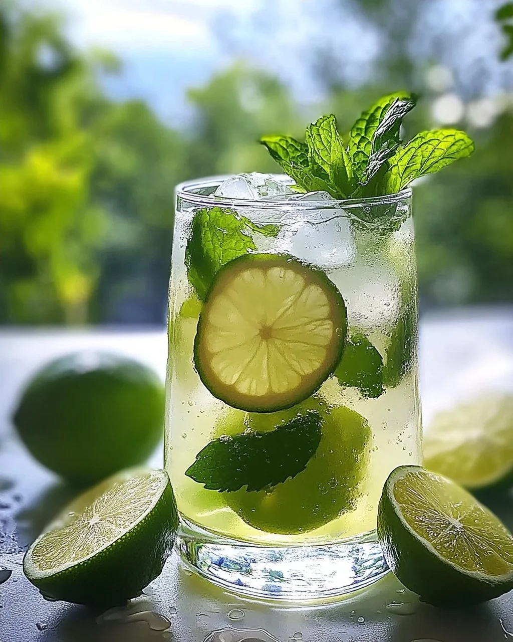 Erfrischende Limetten-Limonade mit Minze