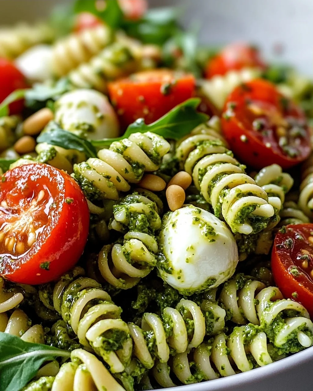 Frischer Pesto Nudelsalat mit Kirschtomaten – Perfekt für Sommer