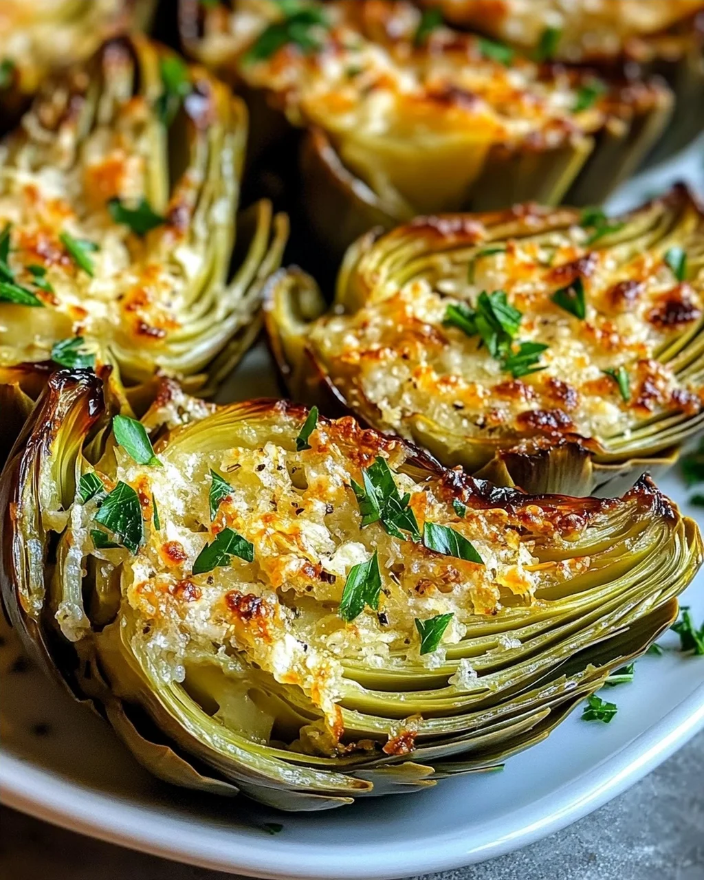 Garlic Parmesan Artichokes