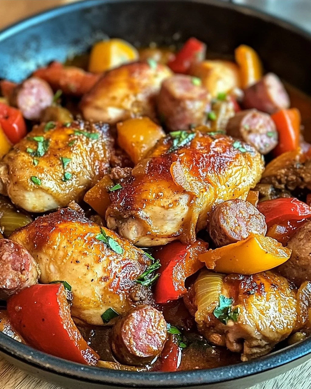 Hähnchen Scarpariello perfekt für Familienabende