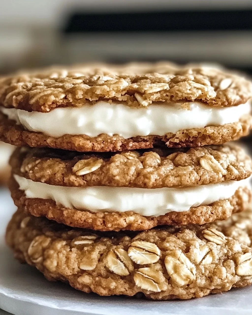 Hausgemachte Haferflocken-Creme-Kekse zum Verlieben