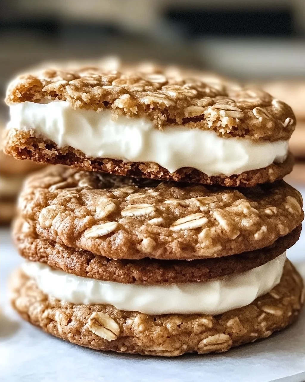 Hausgemachte Haferflocken-Creme-Kekse zum Verlieben