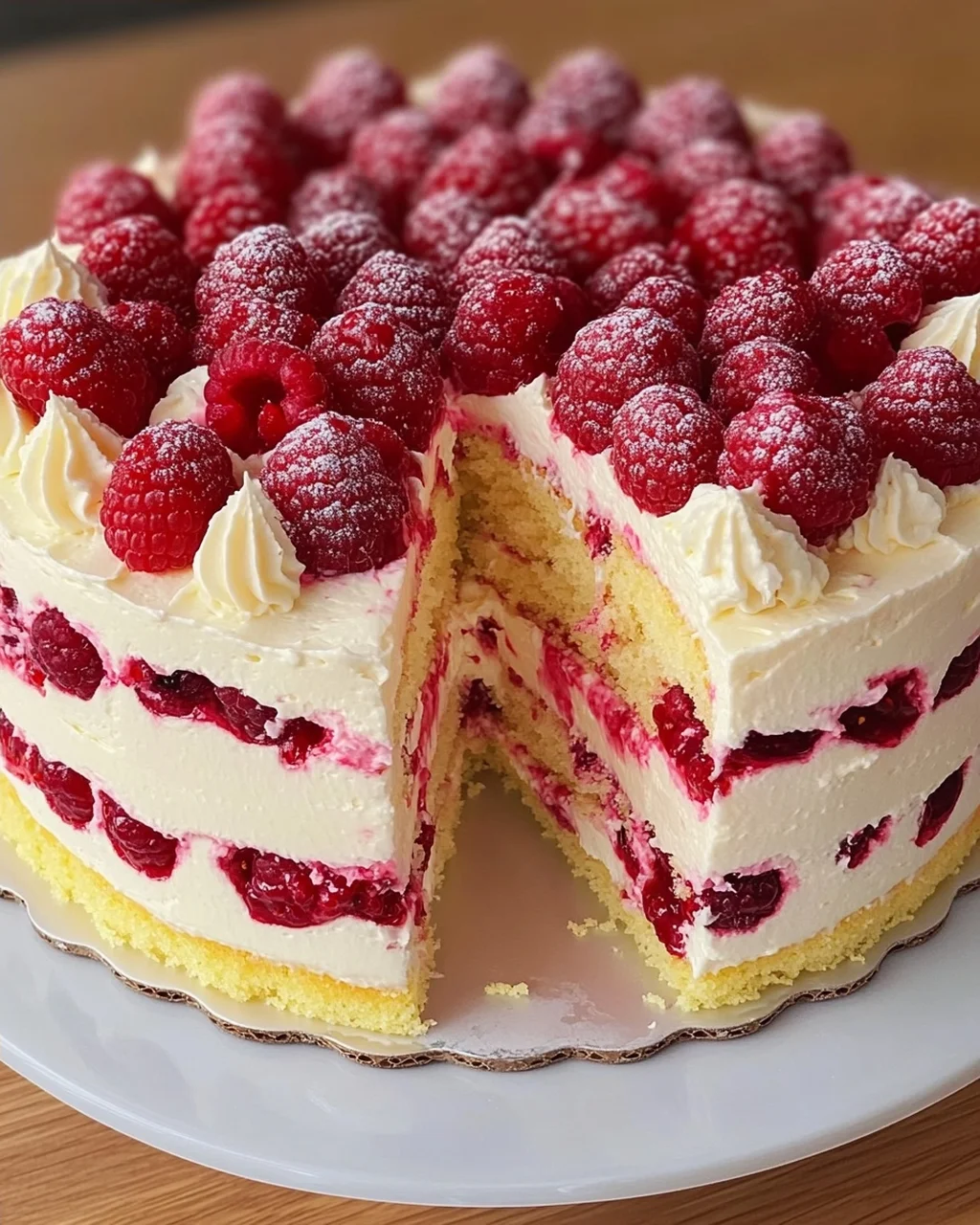 Himbeertorte mit Paradiescreme