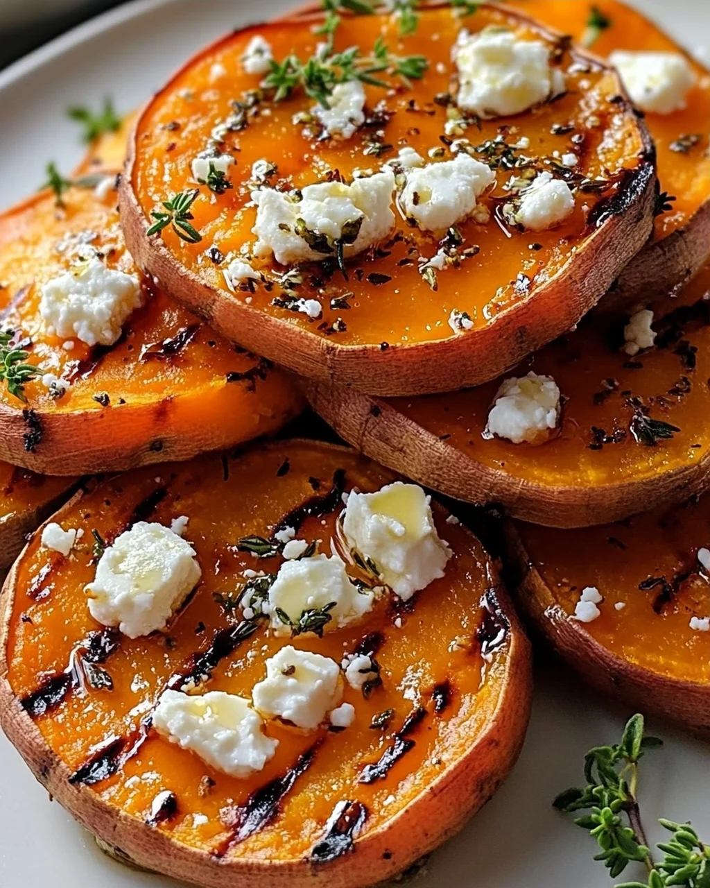 Honig-Feta Süßkartoffel-Rounds