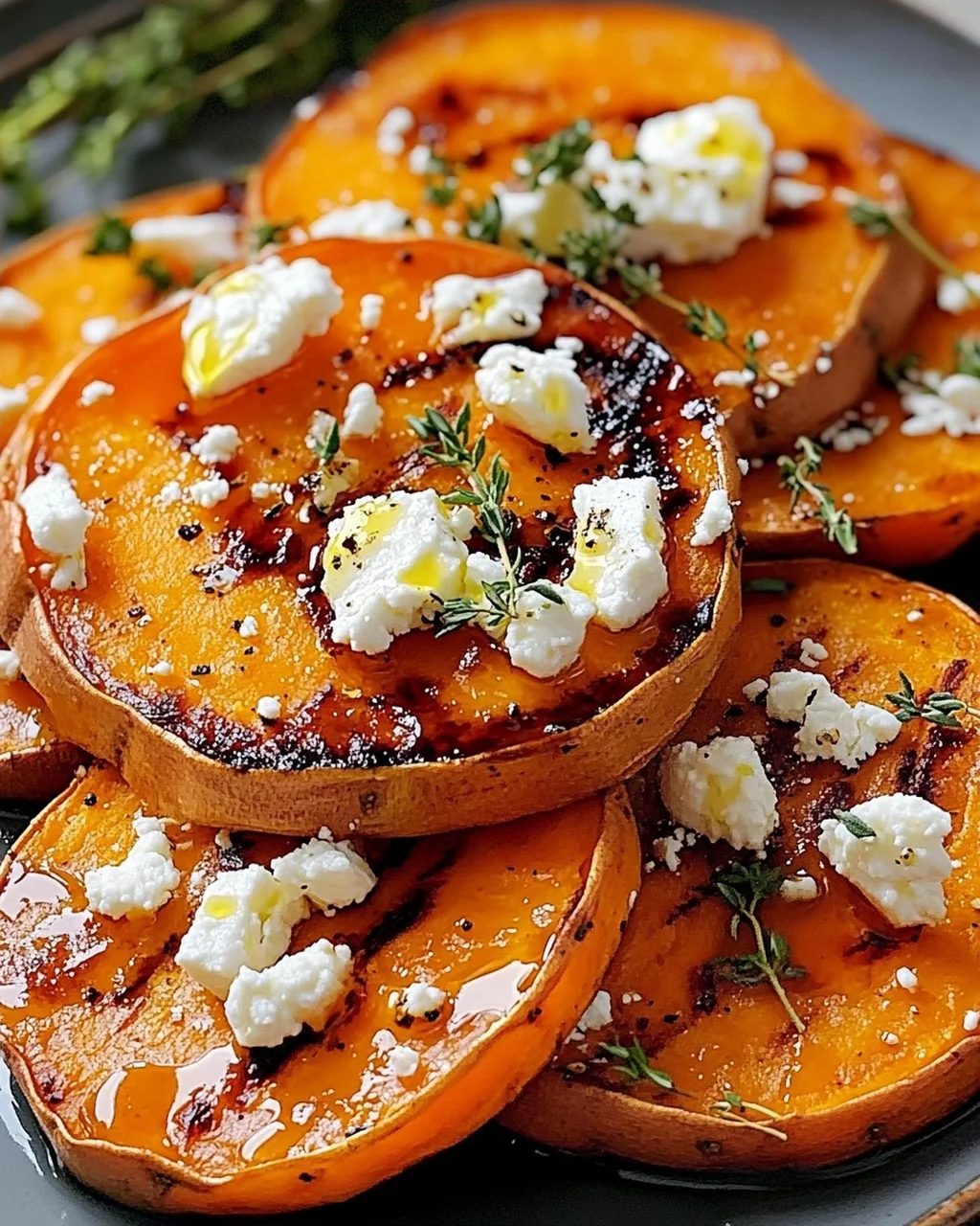 Honig-Feta Süßkartoffel-Rounds