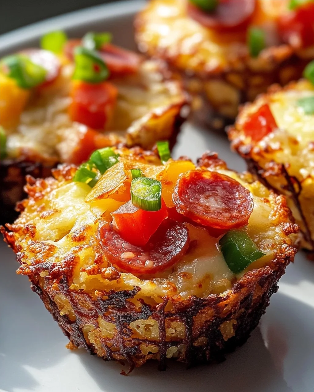 Knusprige Air Fryer Hash Brown Pizza Cups: Schnell & Lecker