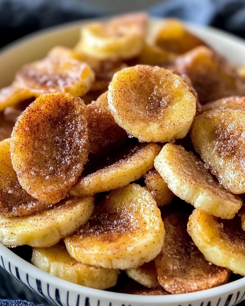 Knusprige Airfryer Zimt Bananenchips