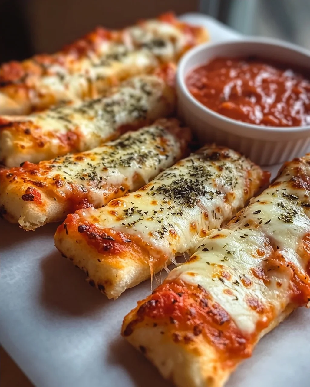 Knusprige Pizzastangen