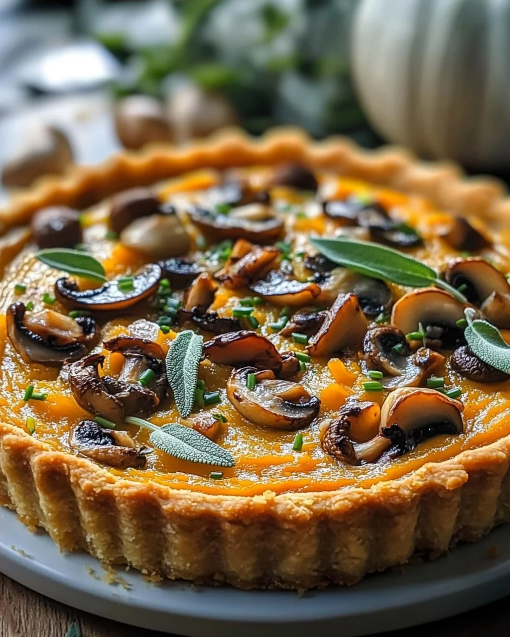 Kürbis-Salbei-Pilz-Tarte: Ein Erntezauber-Rezept