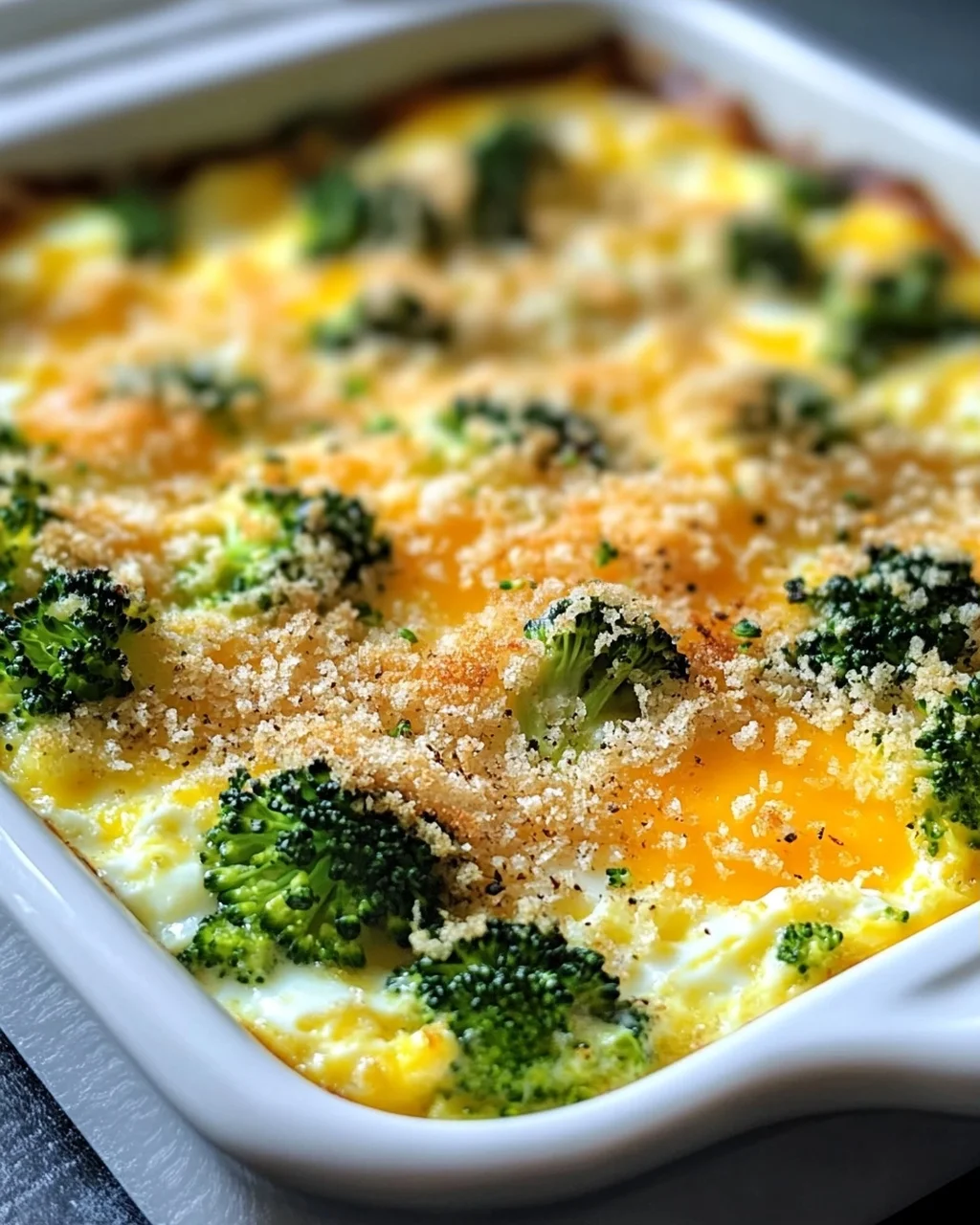 Leckere Broccoli Cheddar Egg Bake Auflauf für jeden Anlass