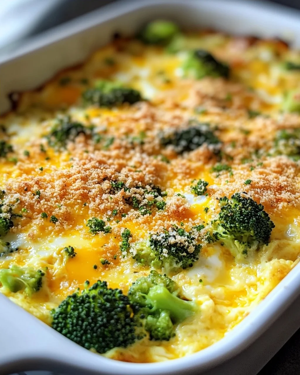 Leckere Broccoli Cheddar Egg Bake Auflauf für jeden Anlass