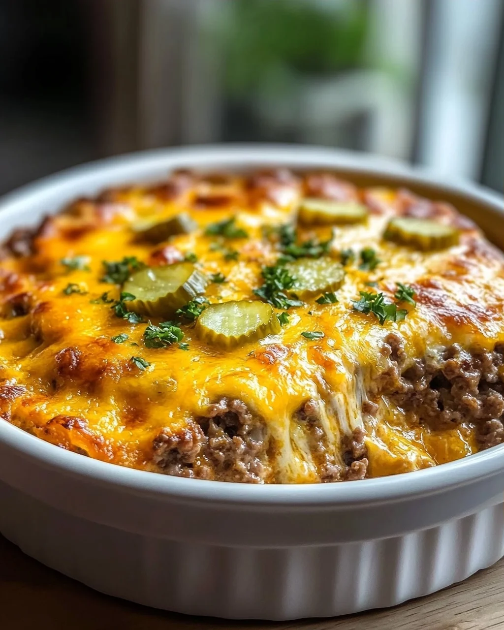 Low Carb Cheeseburger Auflauf mit Rinderhack – Einfach lecker!