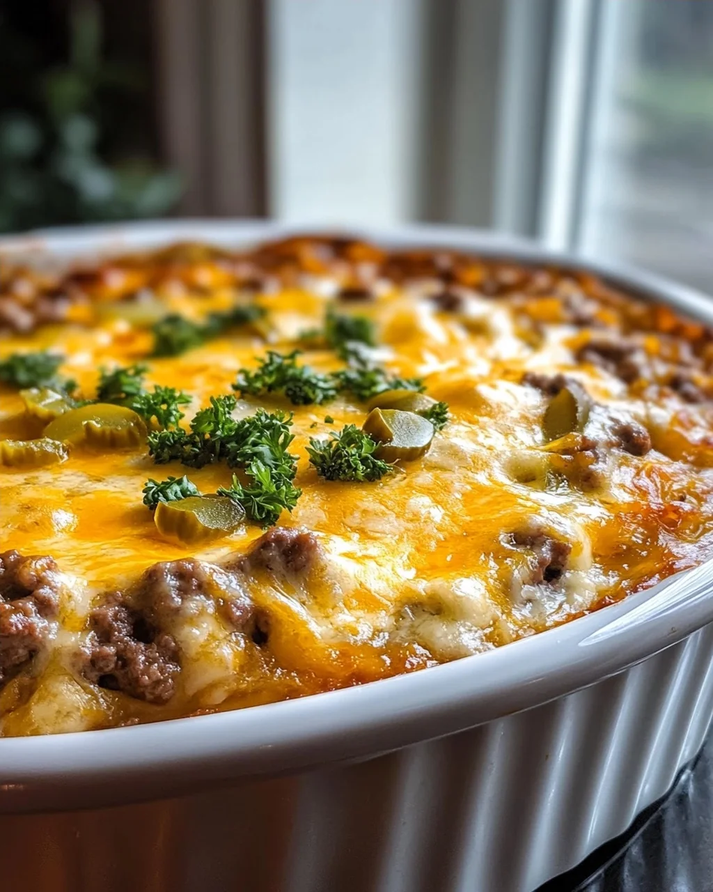 Low Carb Cheeseburger Auflauf mit Rinderhack – Einfach lecker!