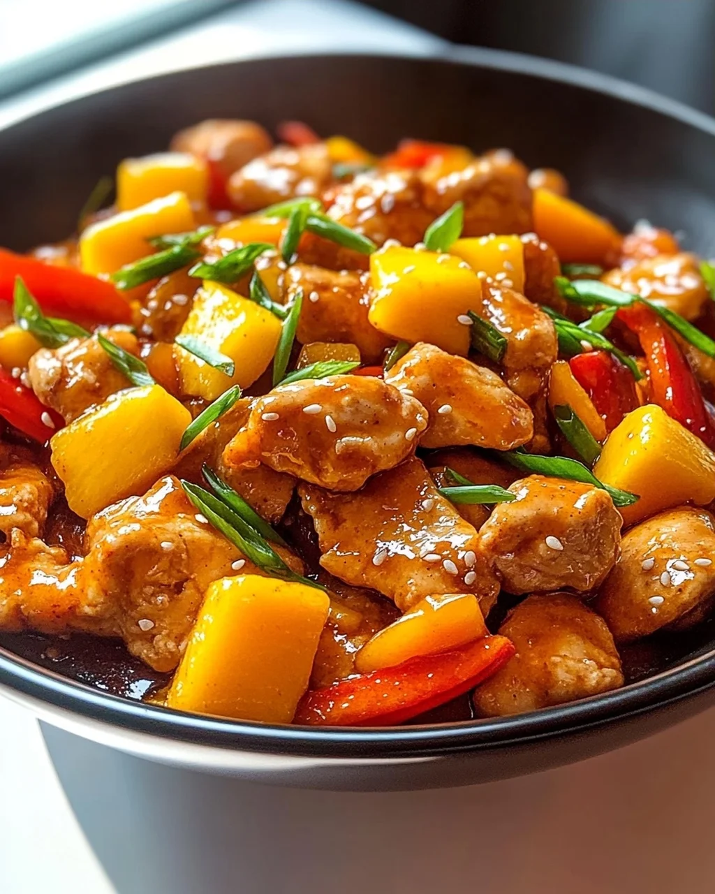 Mango Chicken mit süßer Paprika-Pracht