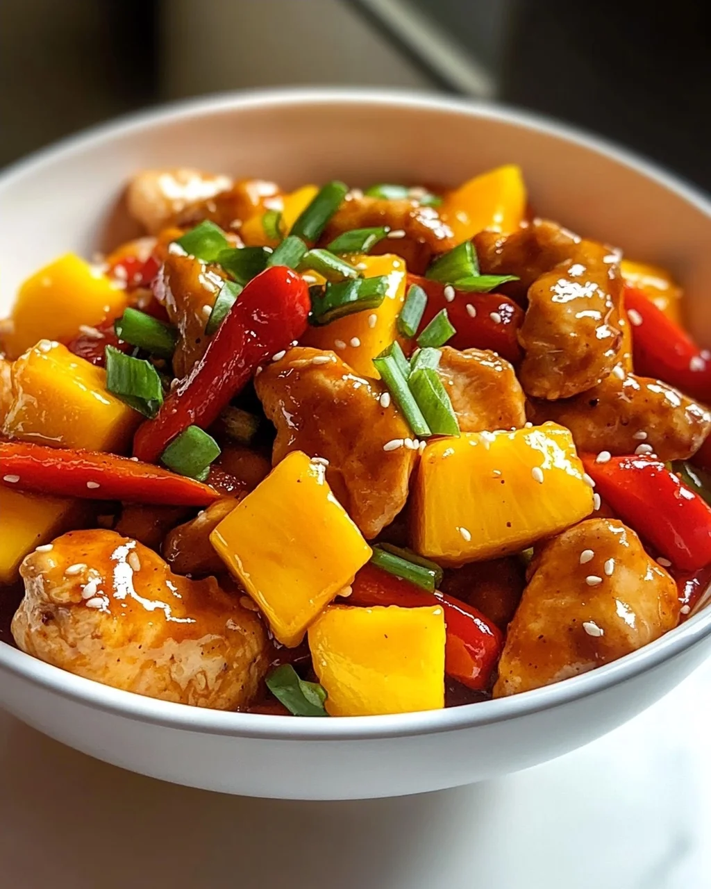 Mango Chicken mit süßer Paprika-Pracht