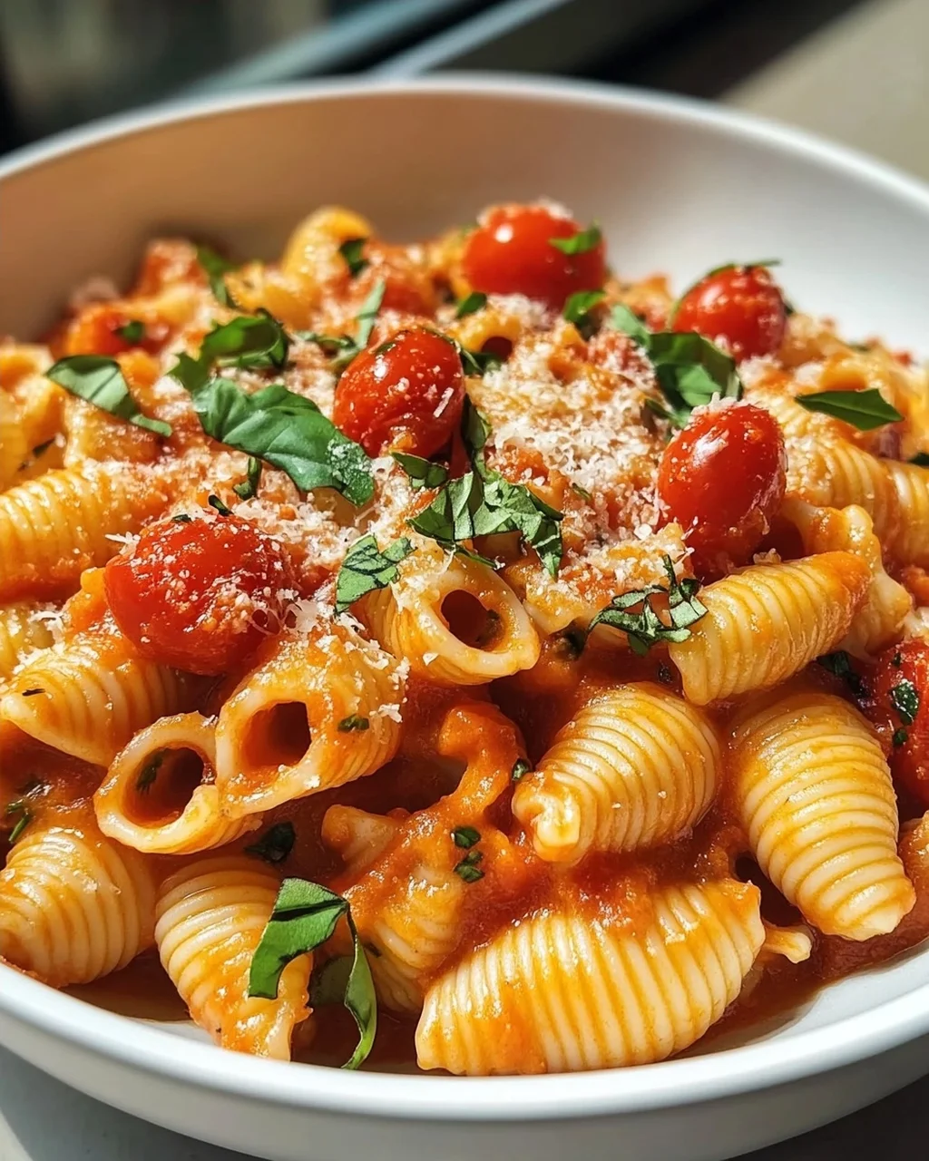 Party Ready Mini Cremige Tomaten Knoblauch Pasta Schalen Rezept