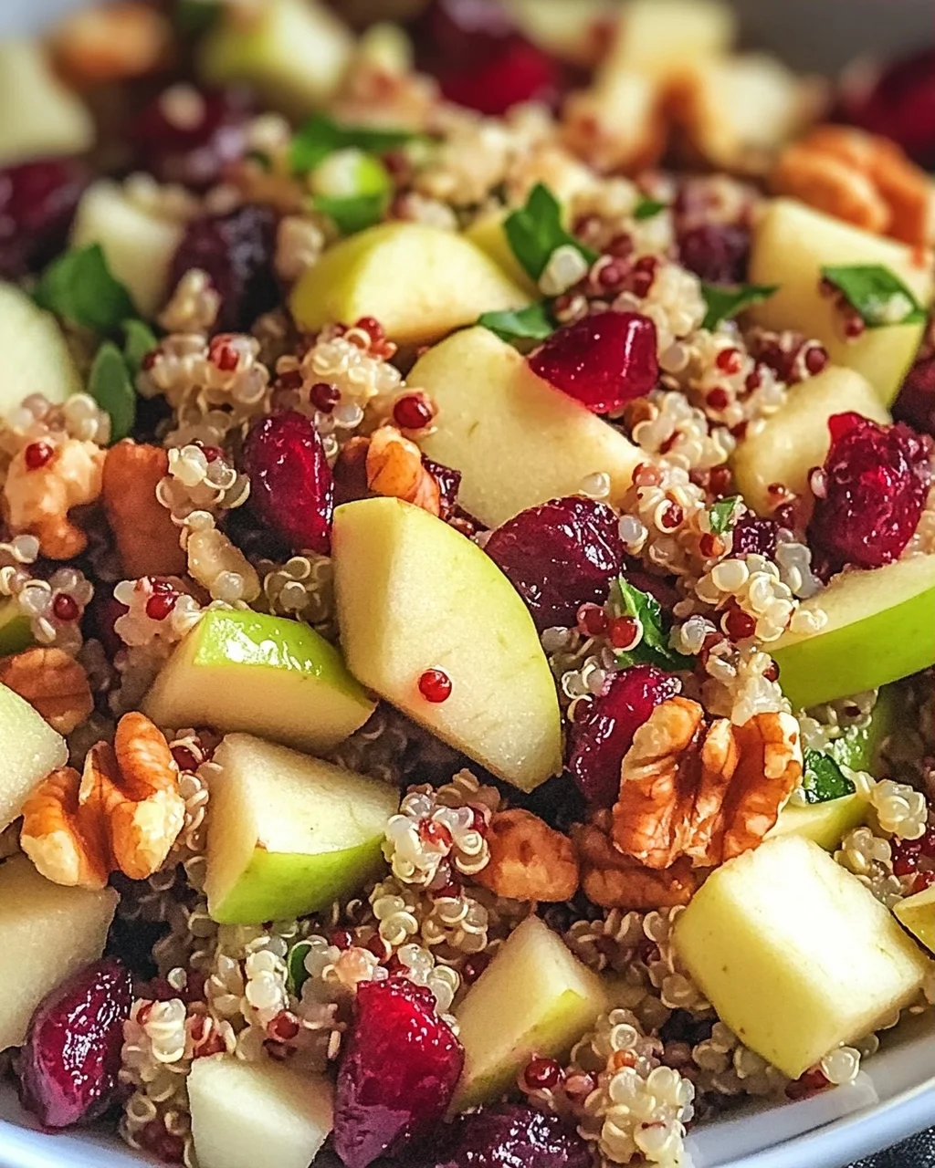 Quinoa Apfel Salat für frische Geschmacksexplosion