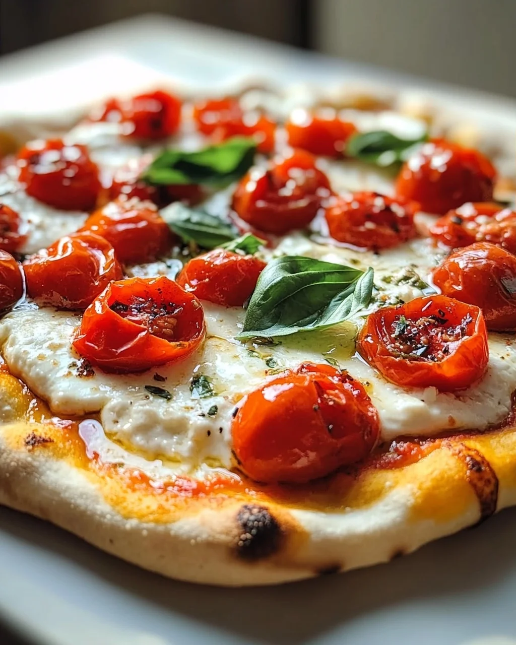 Rezept: Burrata Pizza mit Kirschtomaten – Einfach unwiderstehlich!