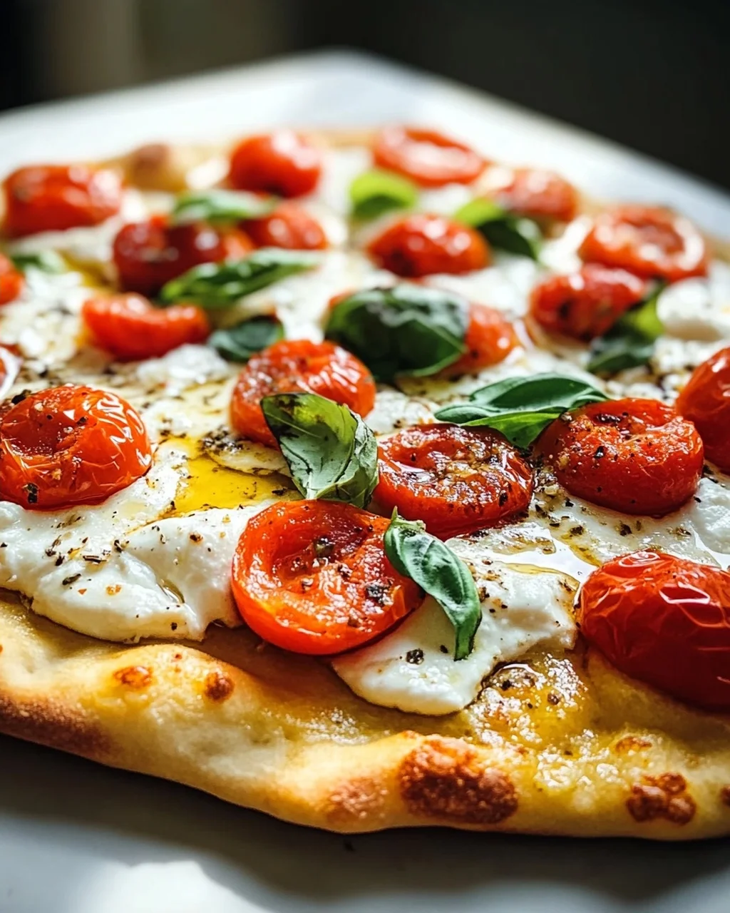 Rezept: Burrata Pizza mit Kirschtomaten – Einfach unwiderstehlich!