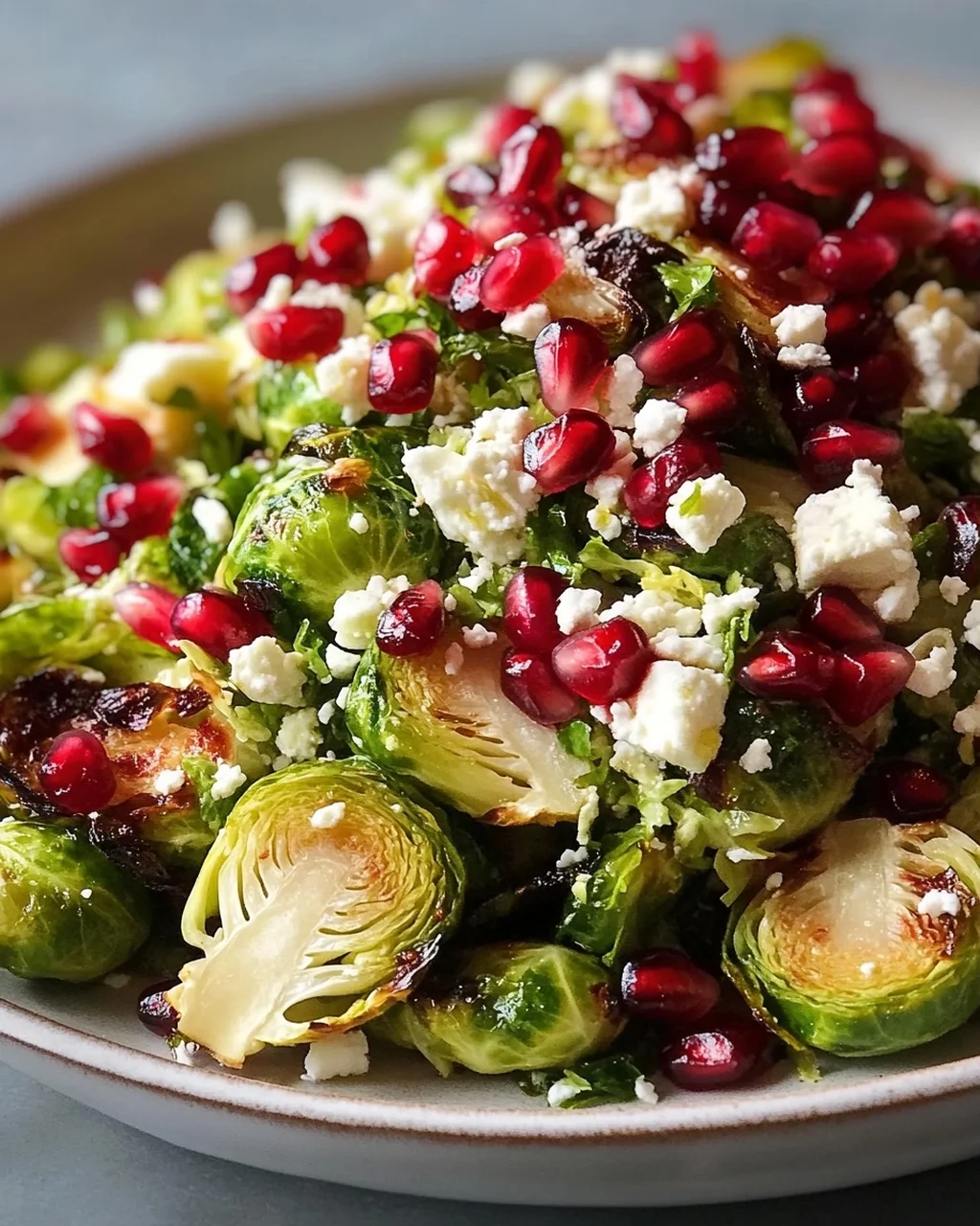 Rosenkohl Salat mit Granatapfel & Feta: Frisch & Lecker!