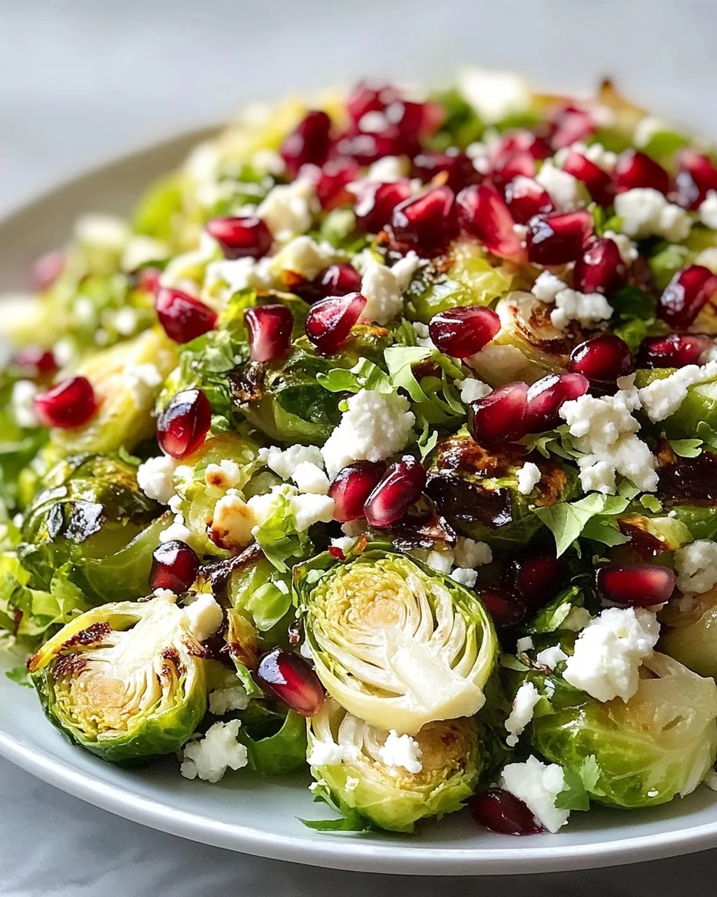 Rosenkohl Salat mit Granatapfel & Feta: Frisch & Lecker!