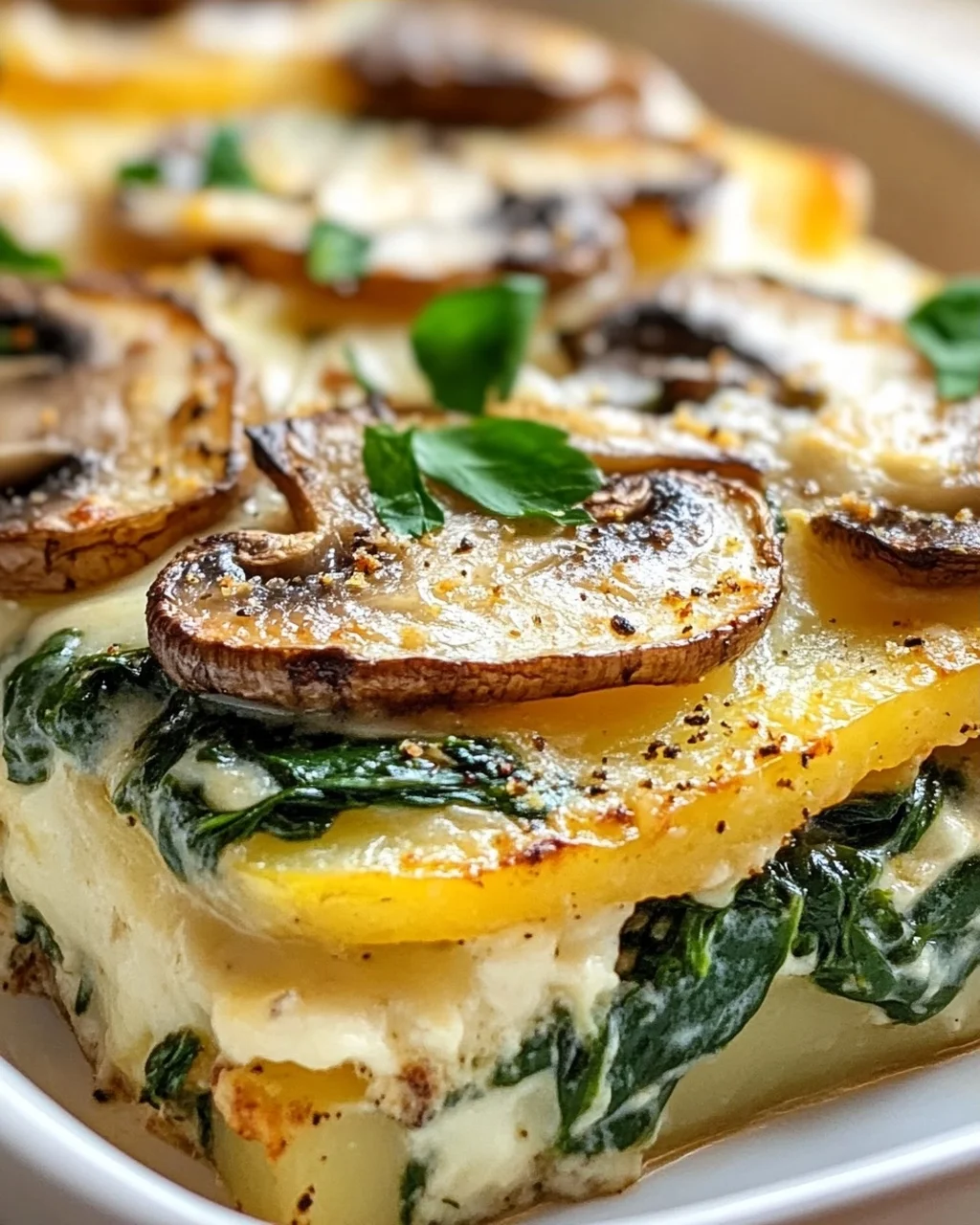 Rustikaler Kartoffel-Spinat-Pilz Auflauf – Herzhaft & Lecker!