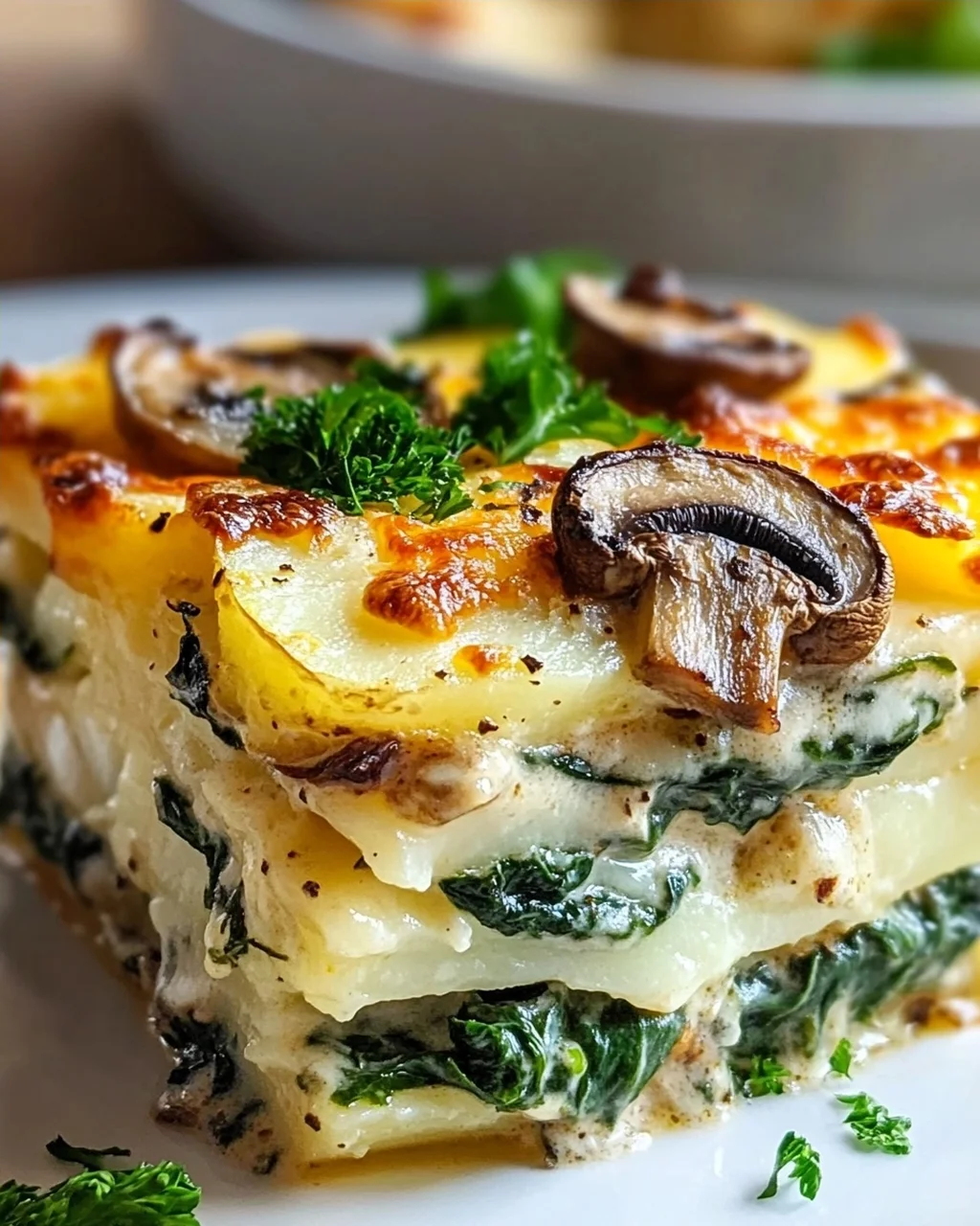 Rustikaler Kartoffel-Spinat-Pilz Auflauf – Herzhaft & Lecker!