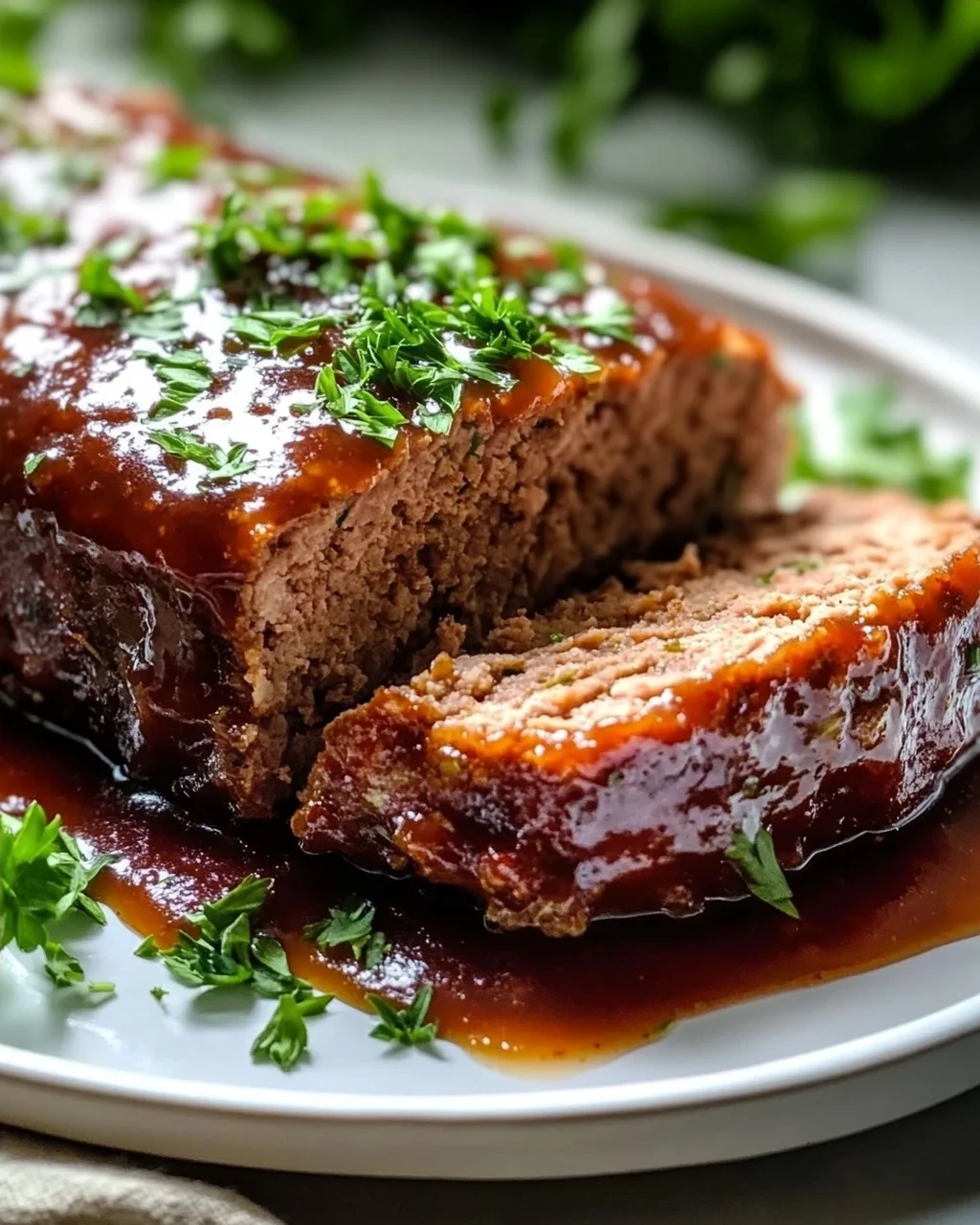 Saftiger Hackbraten mit Soße