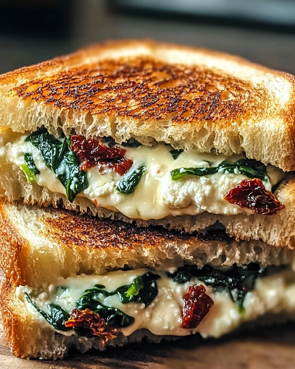 Sonnentrockene Tomate Spinat Ricotta Grillkäse Traum