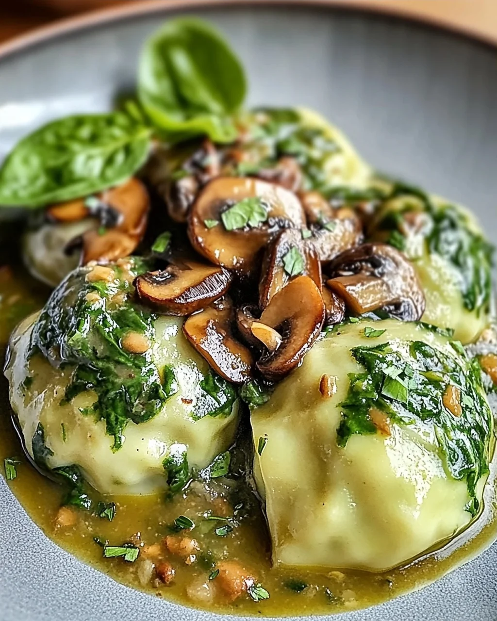 Spinatknodel Mit Pilzragout Ein Unglaublich Essenzielles Rezept Fur Personen