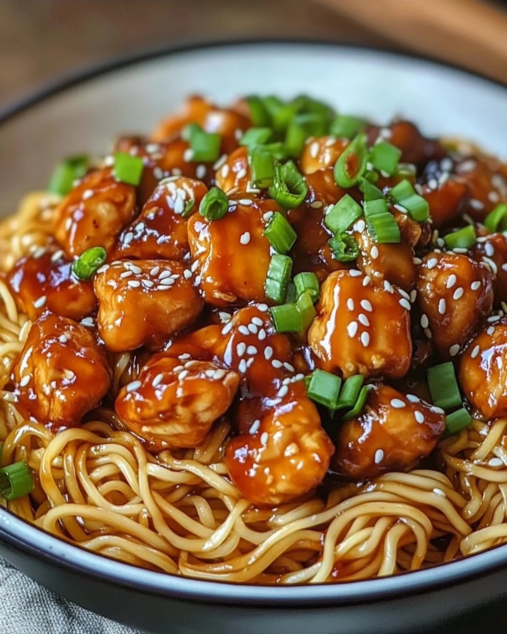 Sticky Garlic Chicken Noodles