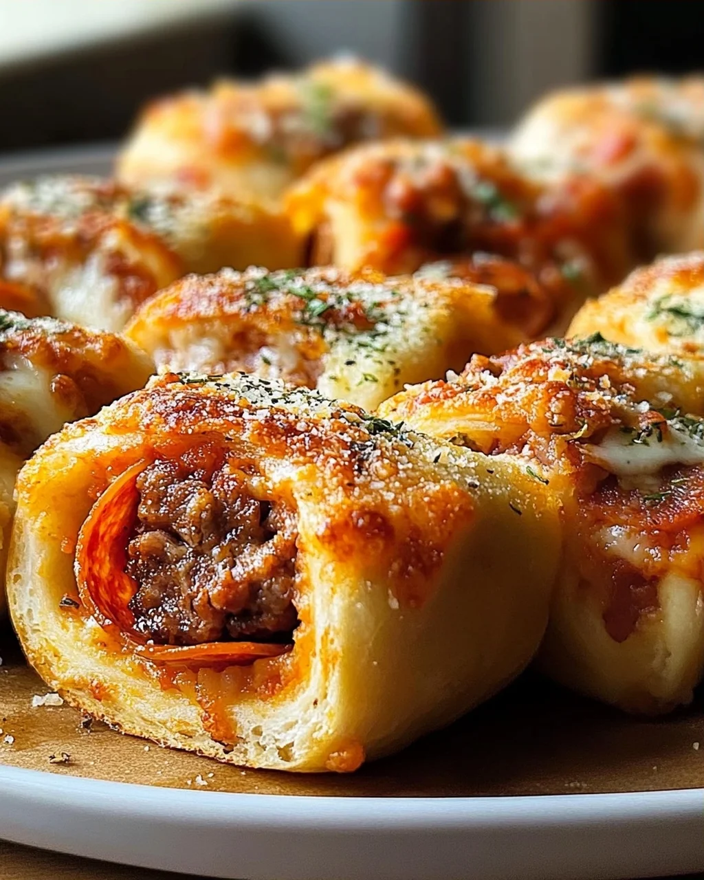 Unwiderstehliche High Protein Rind-Peperoni Pizzarollen