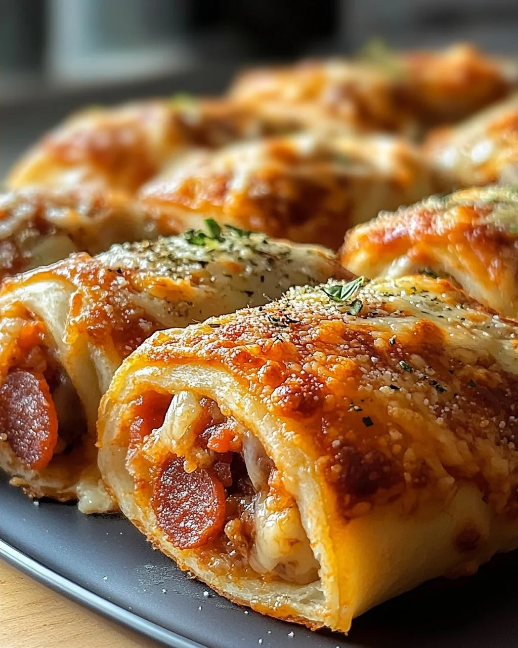 Unwiderstehliche High Protein Rind-Peperoni Pizzarollen