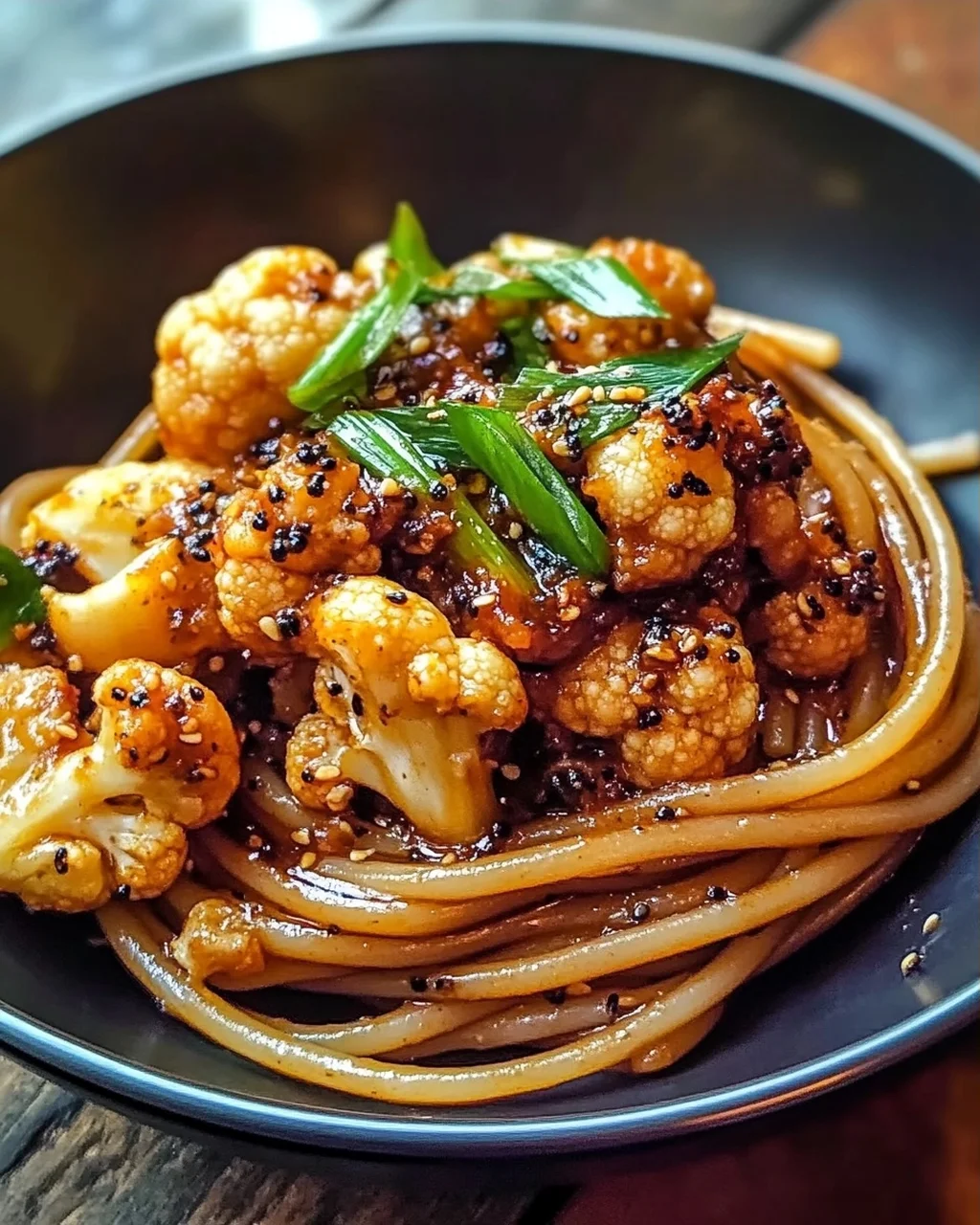 Vegan Singapore Schwarzer Pfeffer Sauce Spaghetti