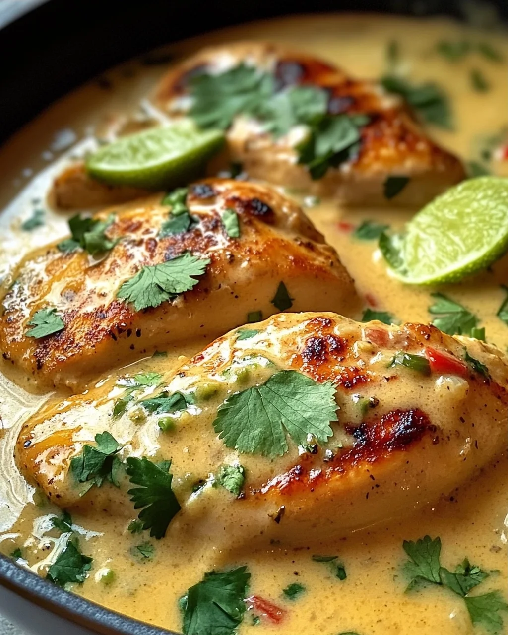 Zartes Hähnchen in Kokos-Limetten-Sauce