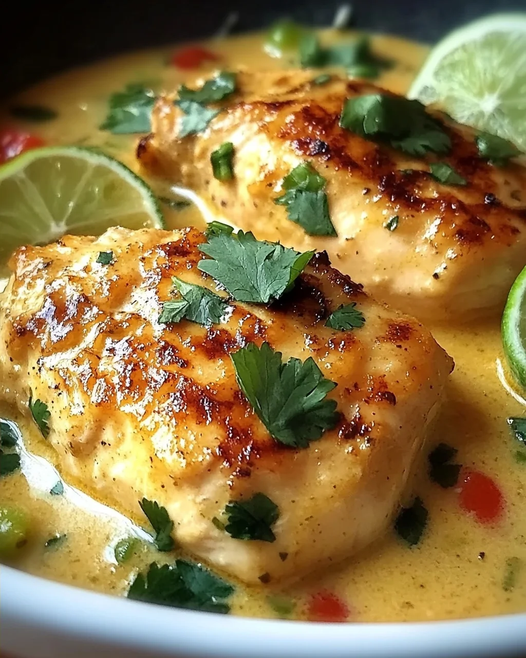 Zartes Hähnchen in Kokos-Limetten-Sauce